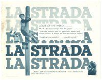 1c201 LA STRADA TC '54 Federico Fellini, Anthony Quinn, Giulietta Masina in clown makeup!