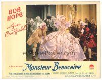 1c367 MONSIEUR BEAUCAIRE LC #2 '46 wacky Bob Hope & man duel around woman in huge dress!