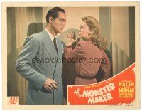 1c368 MONSTER MAKER LC '44 close up of Terry Frost & pretty Wanda McKay!