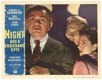 1c376 NIGHT HAS A THOUSAND EYES LC #5 '48 Edward G. Robinson is a true clairvoyant posing as fake!