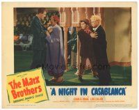 1c377 NIGHT IN CASABLANCA LC '46 scared Chico Marx & angry Harpo Marx watch men fighting!