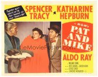 1c383 PAT & MIKE LC #7 '52 close up of Spencer Tracy holding clothes by Katharine Hepburn!