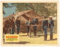 1c401 RIO GRANDE LC #3 '50 John Wayne in uniform w/soldiers, directed by John Ford!