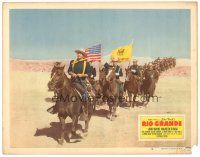 1c400 RIO GRANDE LC #6 '50 John Ford, best image of John Wayne on horseback leading soldiers!