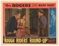 1c405 ROUGH RIDERS' ROUND-UP LC '39 Roy Rogers, Guy Usher & Mary Hart with rifle!