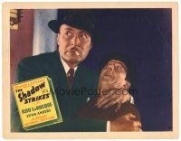 1c415 SHADOW STRIKES LC '37 close up of Rod La Rocque in title role holding terrified man!