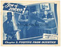 1c427 SON OF ZORRO chapter 3 LC '47 Republic serial, c/u of cowboys talking to man at desk!