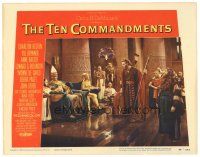 1c431 TEN COMMANDMENTS LC #3 '56 Charlton Heston as Moses says 'Let my people go' to Yul Brynner!