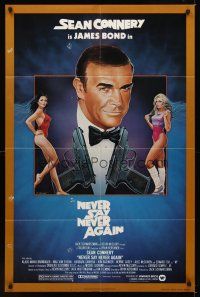 1c115 NEVER SAY NEVER AGAIN 1sh '83 art of Sean Connery as James Bond 007 by Obrero!
