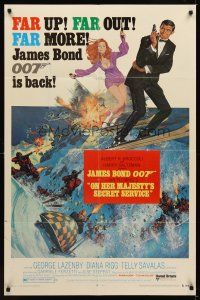 1c118 ON HER MAJESTY'S SECRET SERVICE style B 1sh '69 Lazenby's only appearance as James Bond!