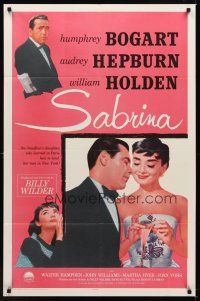1c124 SABRINA int'l 1sh R62 Audrey Hepburn, Humphrey Bogart, William Holden, Billy Wilder