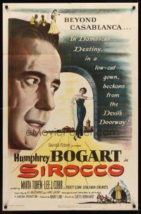 1c127 SIROCCO 1sh '51 Humphrey Bogart goes beyond Casablanca in Damascus, sexy Marta Toren!