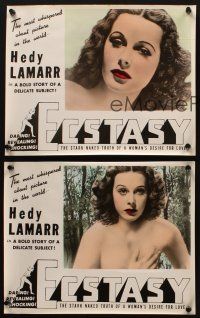 1c152 ECSTASY 8 photolobbies R40s Hedy Lamarr early nudie, many nude images of her as Hedy Kiesler!