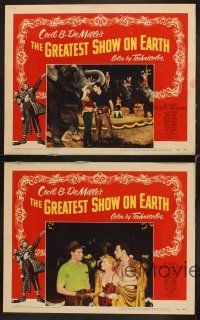 1c155 GREATEST SHOW ON EARTH 8 LCs '52 Charlton Heston, James Stewart, Dorothy Lamour!