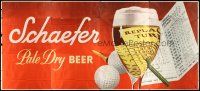 1d007 SCHAEFER PALE DRY BEER advertising billboard poster '50s great tie-in for amateur golfers!