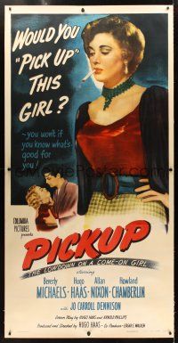 1d168 PICKUP linen 3sh '51 different image of sexy smoking bad girl Beverly Michaels!