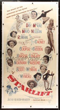 1d172 STARLIFT linen 3sh '51 Gary Cooper, James Cagney, Doris Day, Virginia Mayo & all-star cast!