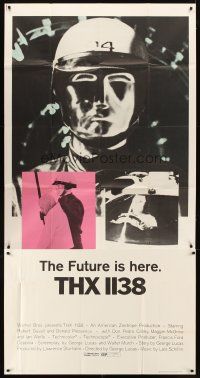 1d095 THX 1138 3sh '71 first George Lucas, Robert Duvall, bleak futuristic fantasy sci-fi!