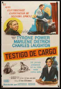 1d116 WITNESS FOR THE PROSECUTION Argentinean '58 Billy Wilder, Tyrone Power, Marlene Dietrich!