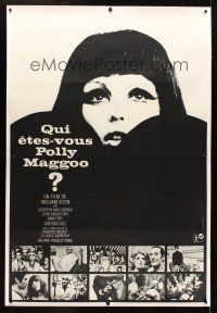 1d253 WHO ARE YOU, POLLY MAGOO linen French 1p '66 William Klein's Qui etes-vous, Polly Magoo!