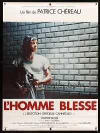 1d255 WOUNDED MAN linen French 1p '83 Patrice Chereau's L'homme blesse, Jean-Hugues Anglade