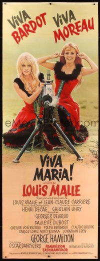 1d228 VIVA MARIA linen French 2p '65 Louis Malle, sexiest babes Brigitte Bardot & Jeanne Moreau!