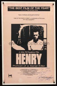 1d120 HENRY: PORTRAIT OF A SERIAL KILLER signed 1sh '90 by director John McNaughton!