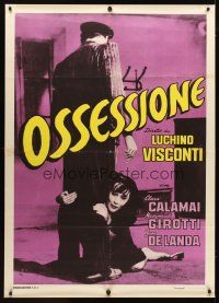 1d220 OSSESSIONE linen Italian 1p R50s Luchino Visconti classic, c/u of Clara Calamai & Girotti!