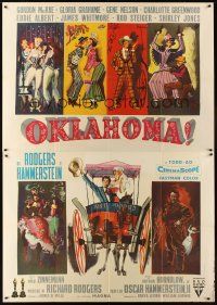 1d058 OKLAHOMA Italian 2p '56 Gordon MacRae, Rodgers & Hammerstein musical, different colorful art