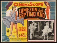 1d053 SEVEN YEAR ITCH Mexican LC '55 border art & inset photo of Marilyn Monroe's skirt blowing!