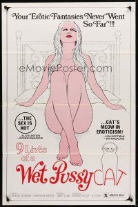1e014 9 LIVES OF A WET PUSSYCAT 1sh '76 erotic fantasies never went so far!
