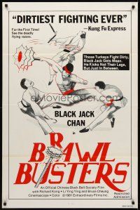 1e096 BRAWL BUSTERS 1sh '81 Sadae Tong Ui-Moon, martial arts kung fu, those turkeys fight dirty!