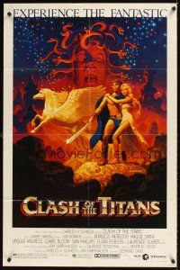 1e133 CLASH OF THE TITANS 1sh '81 Ray Harryhausen, fantasy art by Greg & Tim Hildebrandt!