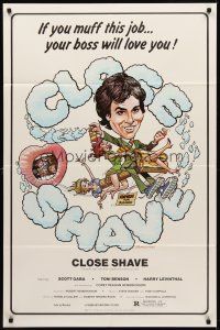 1e137 CLOSE SHAVE 1sh '79 wacky sexy shaving cream art by Bruce Steffenhagen!
