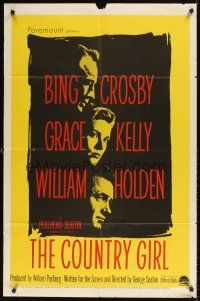 1e152 COUNTRY GIRL 1sh '54 Grace Kelly, Bing Crosby, William Holden, by Clifford Odets!