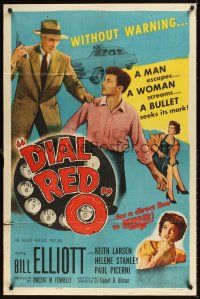 1e188 DIAL RED O 1sh '55 a man escapes, a woman screams, a direct line to MURDER!