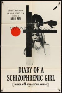 1e190 DIARY OF A SCHIZOPHRENIC GIRL 1sh '70 Nelo Risi's Diario di una schizofrenica!