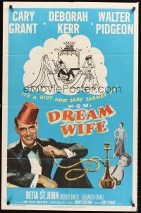 1e213 DREAM WIFE 1sh '53 great image of smoking Cary Grant & sexy Deborah Kerr!