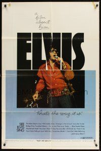 1e224 ELVIS: THAT'S THE WAY IT IS 1sh '70 great image of Presley singing on stage!