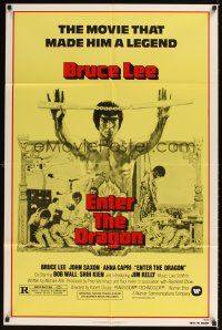 1e230 ENTER THE DRAGON 1sh R79 Bruce Lee classic, the movie that made him a legend!