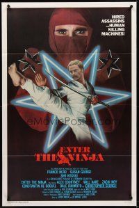 1e231 ENTER THE NINJA 1sh '81 human killing machines, Franco Nero, cool ninja images!