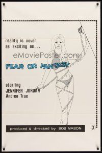 1e245 FEAR OR FANTASY 1sh '70 Jennifer Jordan & Andrea True, sexual fetishes!