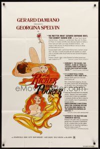 1e266 FOR RICHER, FOR POORER 1sh '79 Gerard Damiano, Georgina Spelvin, sexy artwork!