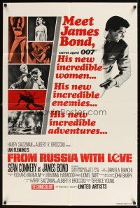 1e286 FROM RUSSIA WITH LOVE 1sh R80 Sean Connery is Ian Fleming's James Bond 007!