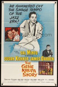 1e292 GENE KRUPA STORY 1sh '60 Sal Mineo hammered out the savage tempo of the Jazz Era!