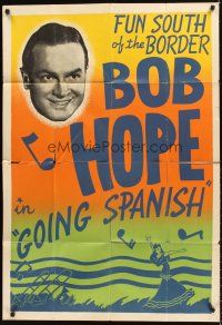 1e306 GOING SPANISH Leader Press 1sh '34 fun south of the border, Bob Hope's first!