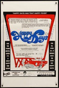 1e326 HAPPY DAYS/AMERICAN SEX FANTASY 1sh '74 Georgina Spelvin, Cindy West, wacky drive-in sex art