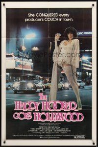 1e327 HAPPY HOOKER GOES HOLLYWOOD 1sh '80 sexy full-length Martine Beswick in lingerie!