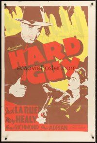 1e330 HARD GUY Canadian 1sh '41 Jack La Rue, Mary Healy, cool artwork of city skyline!