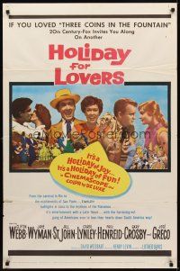 1e363 HOLIDAY FOR LOVERS 1sh '59 Jane Wyman, Jill St. John & Lynley steal kisses in Brazil!